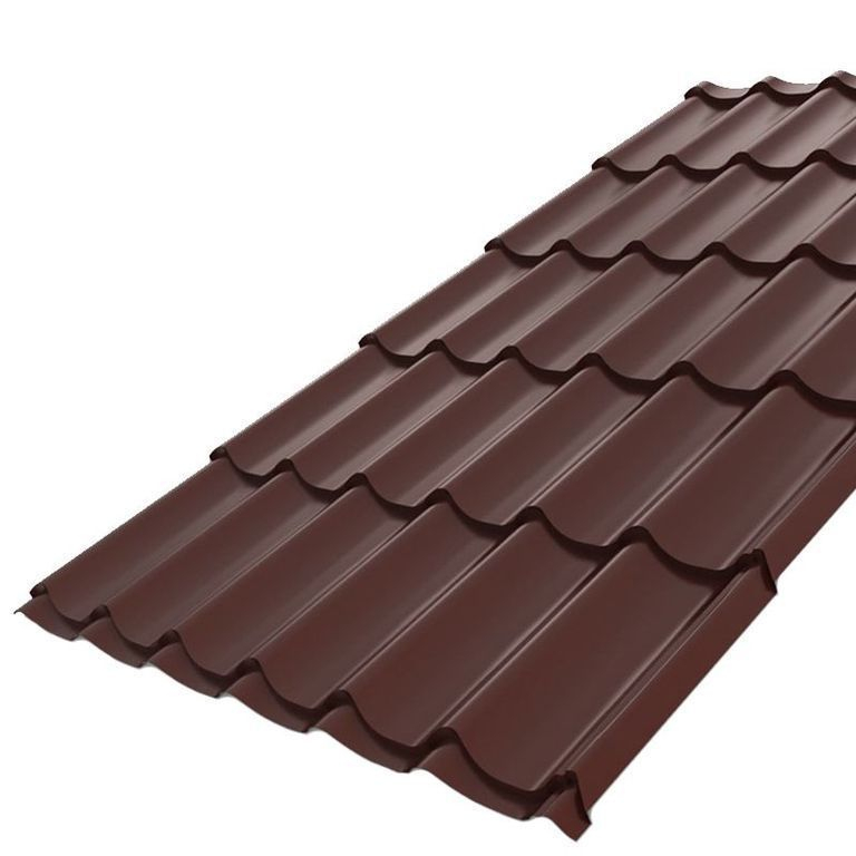 Металлочерепица "Коричневый шоколад" (RAL8017) 0.40мм., 1.18х2.55м (цена указана за лист)