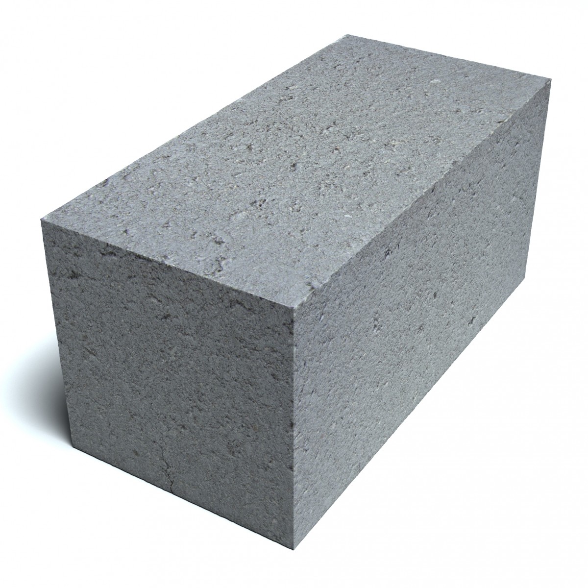 Блок бетонный полнотелый 20х20х40 см.