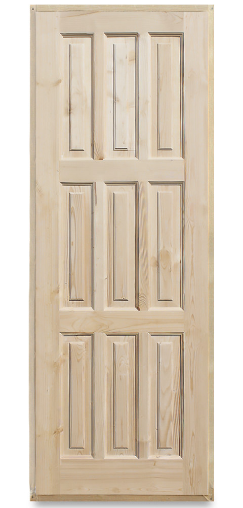 Дверь деревянная филенчатая "Шоколадка" 60 см.