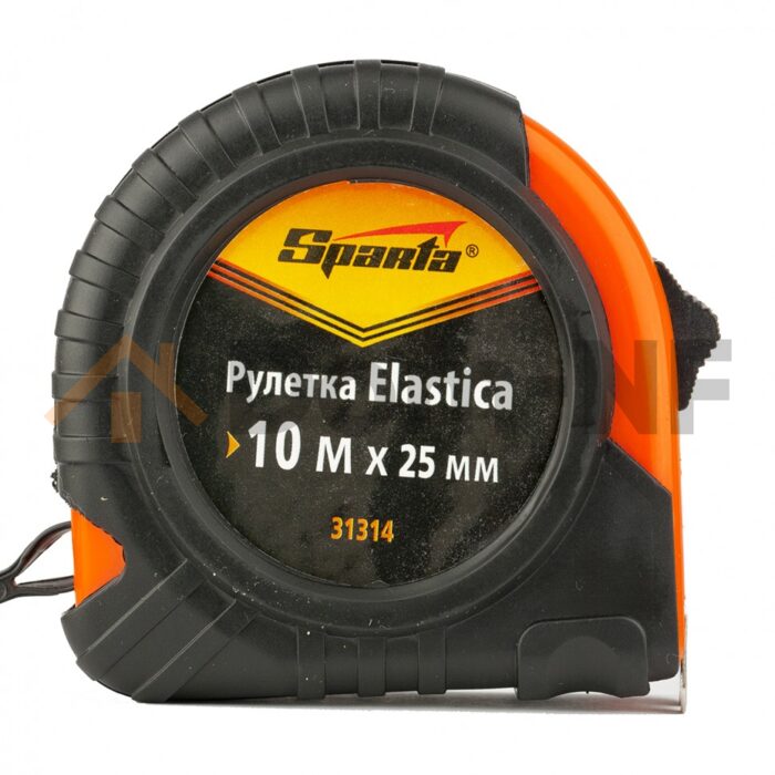 Рулетка Elastica, 10 м х 25 мм, обрезиненный корпус Sparta (31314)