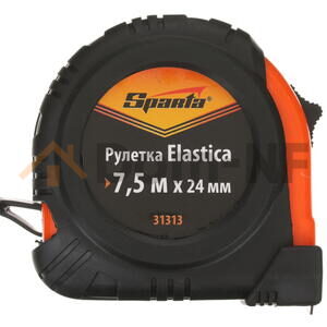 Рулетка Elastica, 7.5 м х 24 мм, обрезиненный корпус Sparta (31313)